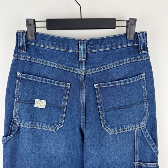 Old Navy 90s Baggy Carpenter Jeans Boy's Painters Pants Reissue Blue Denim NWT - Picture 7 of 16